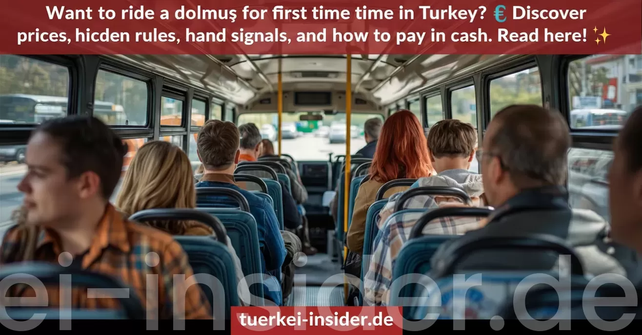 Dolmusch fahren Türkei Minibus Haltestelle Preise bar bezahlen für Touristen