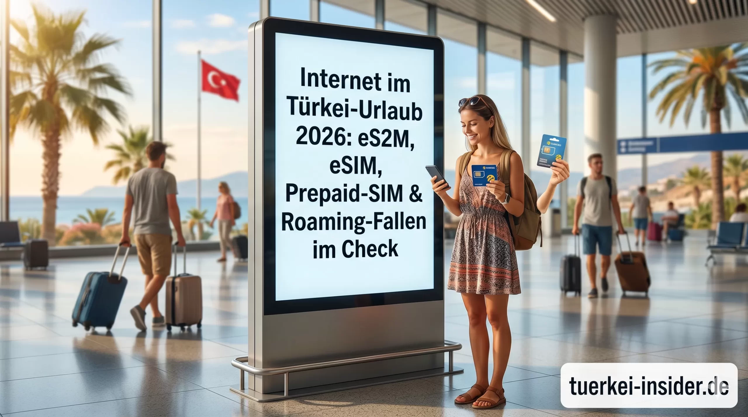 Smartphone mit eSIM und Internet-Verbindung im Türkei-Urlaub 2026