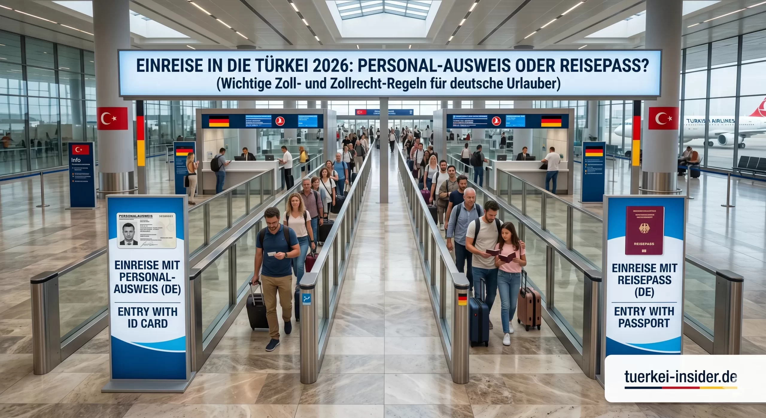 Einreise in die Türkei mit Personalausweis oder Reisepass am Flughafen