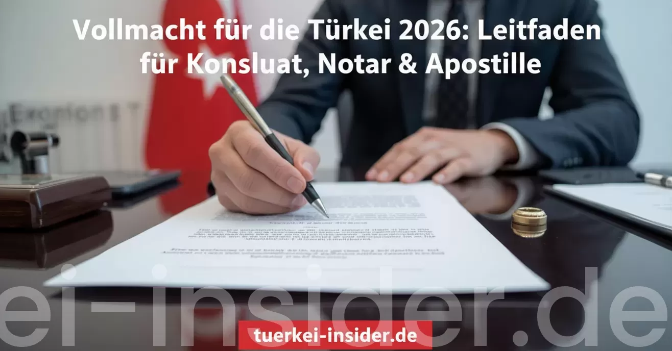 Vollmacht für die Türkei beim Notar unterschreiben und mit Apostille beglaubigen lassen für Behörden